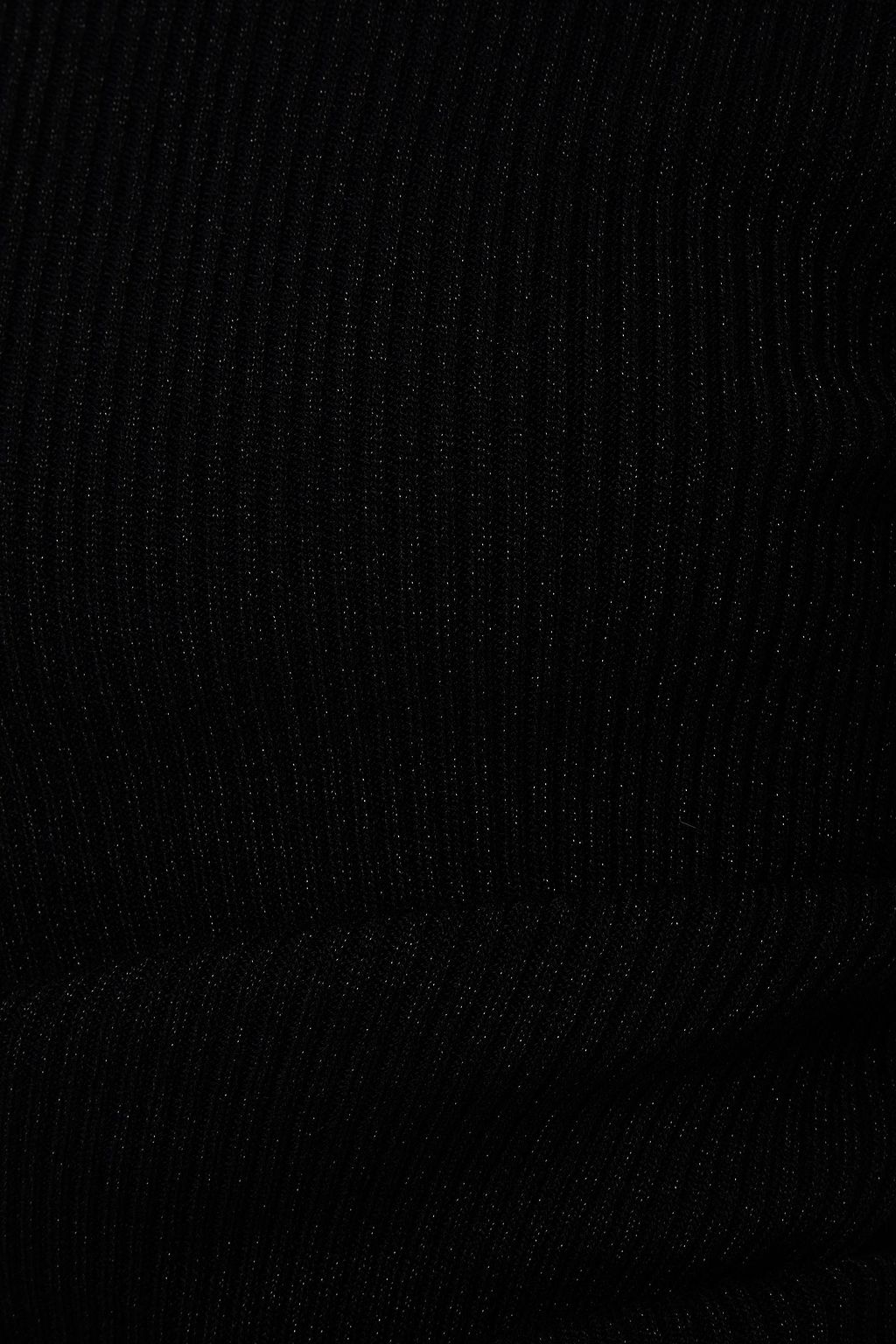 LOVE MOSCHINO Metallic ribbed-knit turtleneck sweater