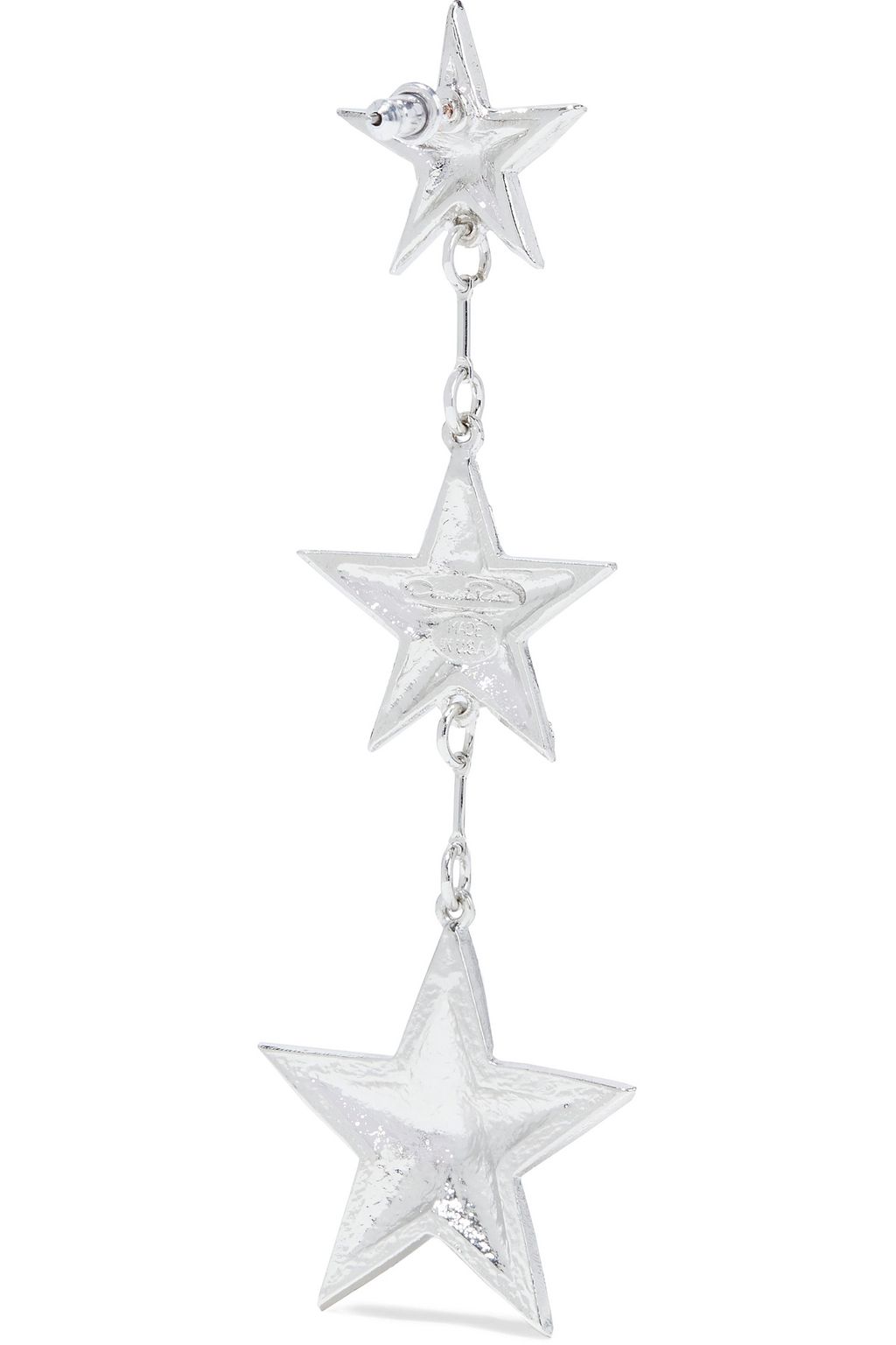 OSCAR DE LA RENTA Silver-tone crystal earrings