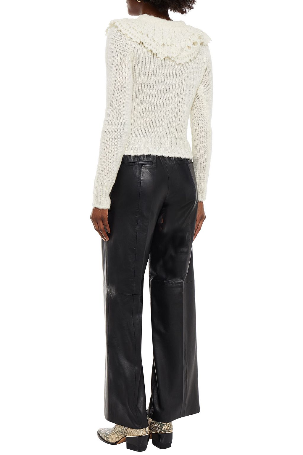 PHILOSOPHY DI LORENZO SERAFINI Ruffled brushed knitted sweater