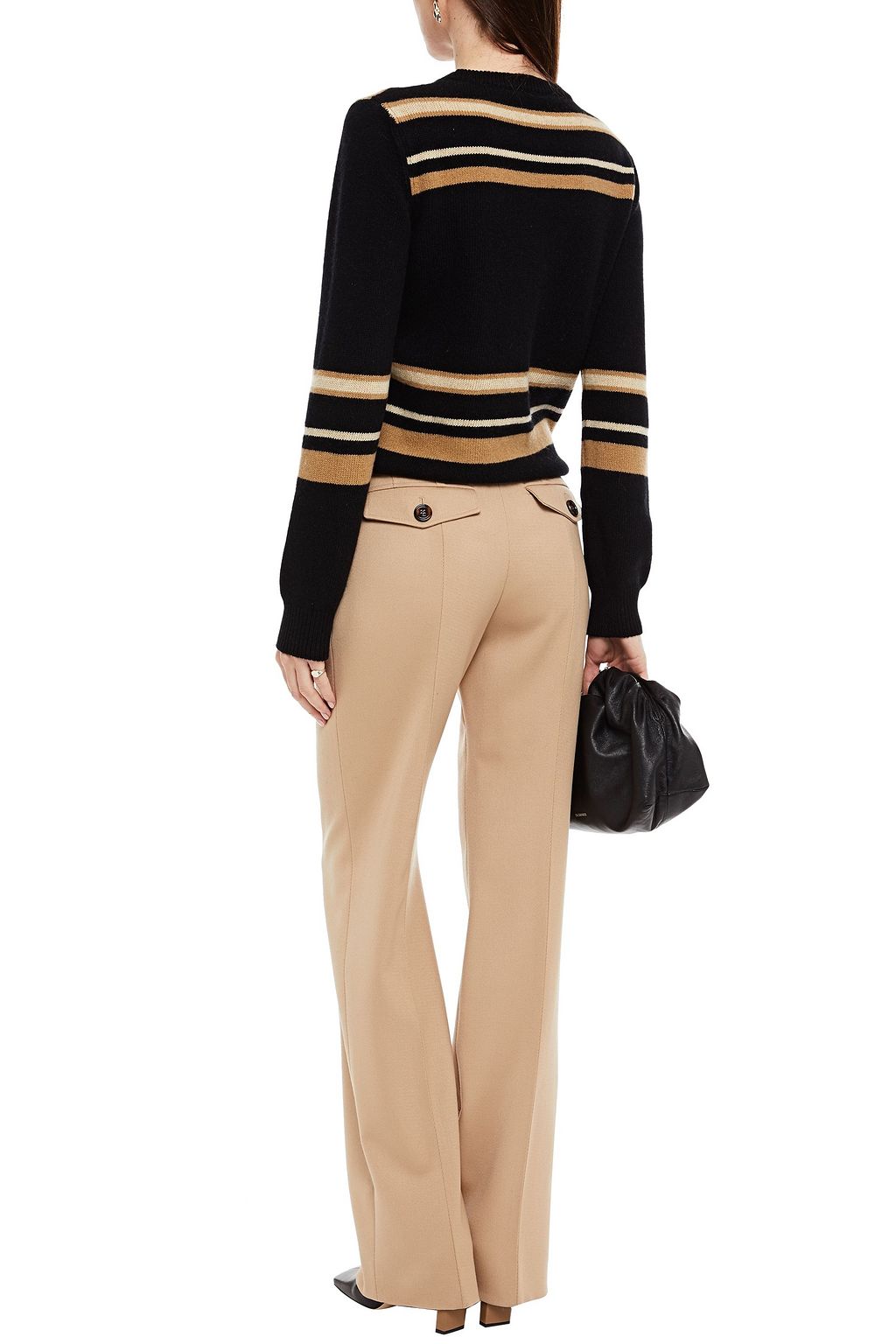 ALBERTA FERRETTI Intarsia wool and cashmere-blend sweater