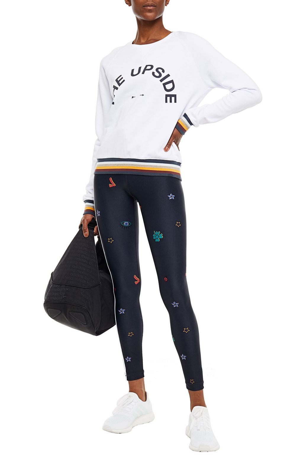 THE UPSIDE Printed French cotton-terry sweatshirt