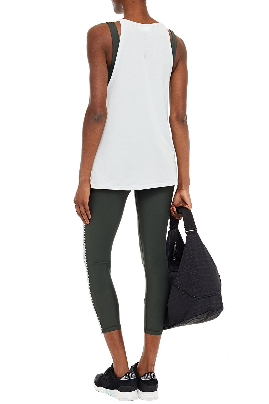 THE UPSIDE Printed stretch-jersey tank