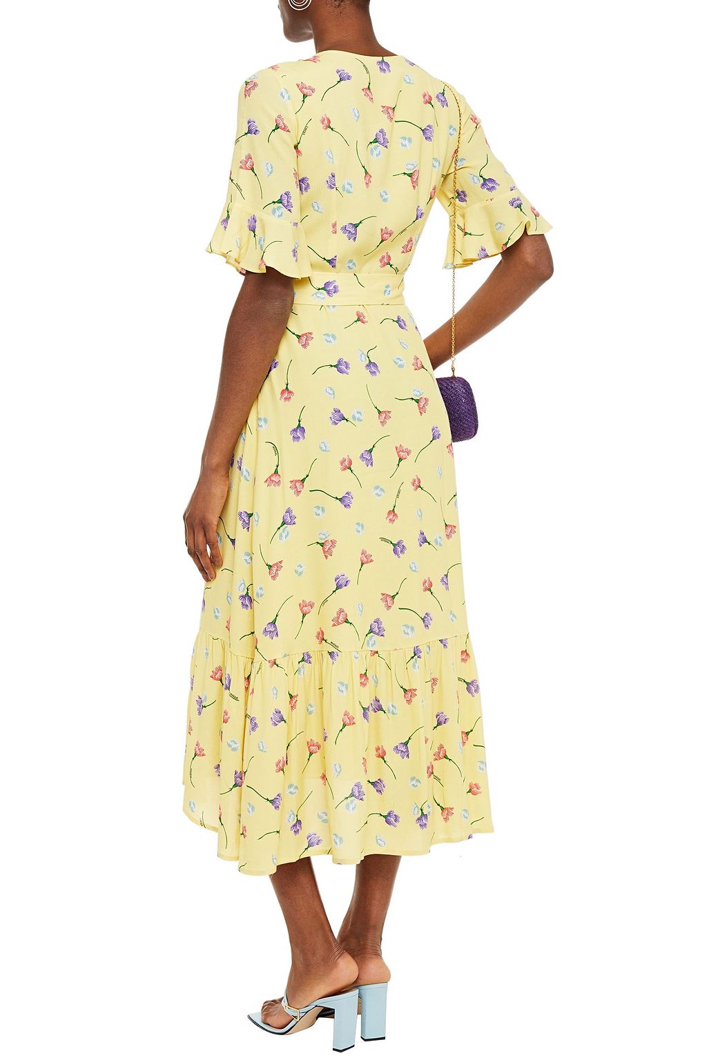 MARKUS LUPFER Greta embellished floral-print crepe midi dress