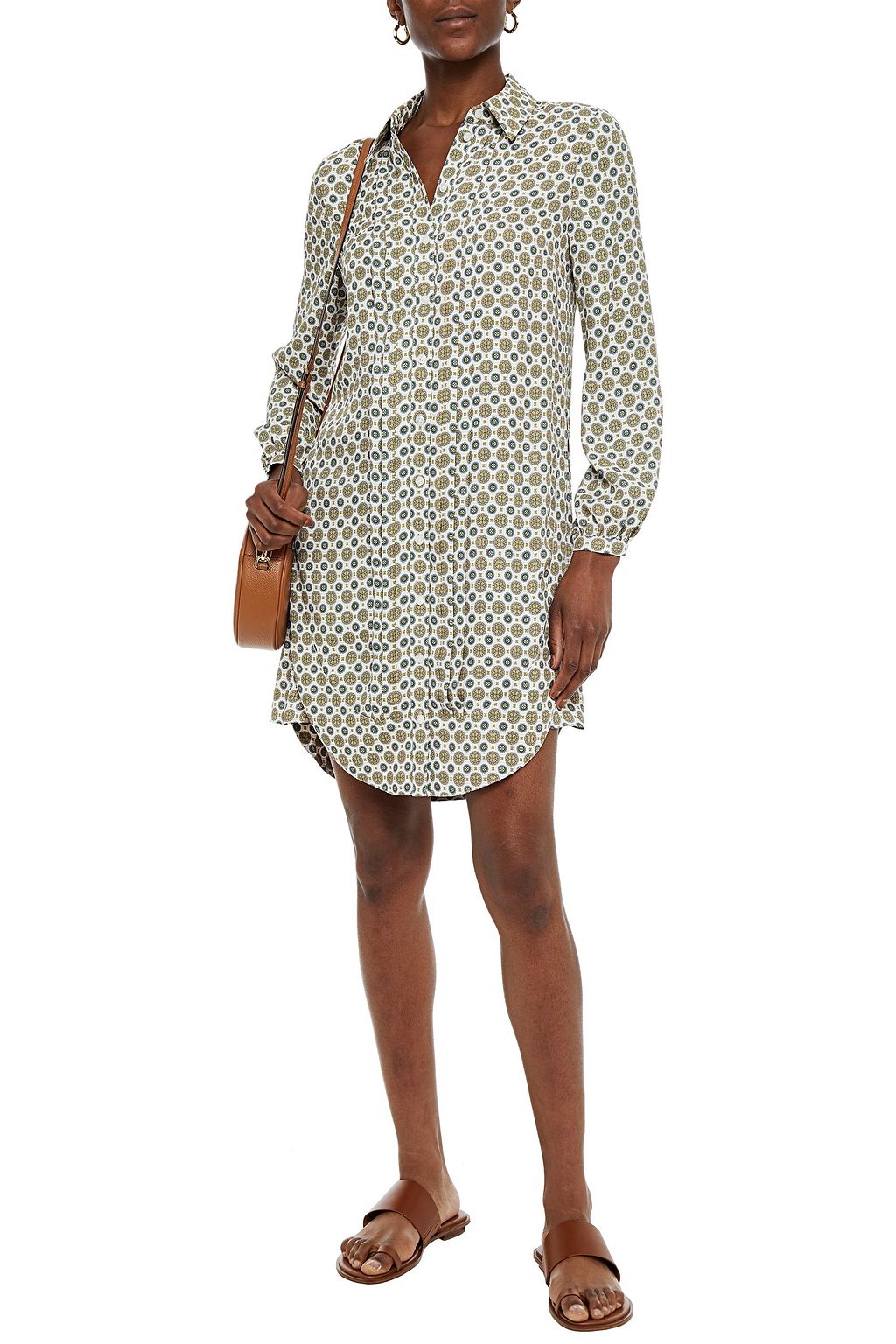 tory burch printed shirt dress
