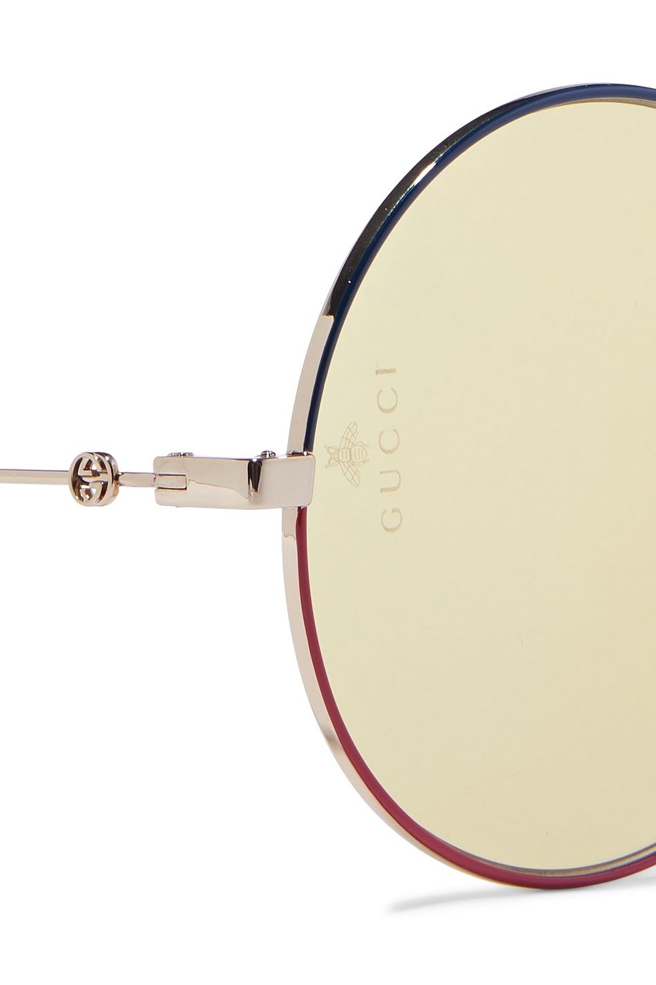 round frame metal gucci sunglasses
