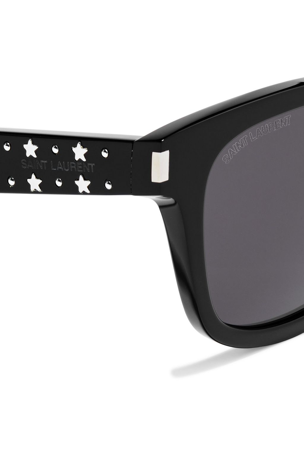 SAINT LAURENT D-frame embellished acetate sunglasses