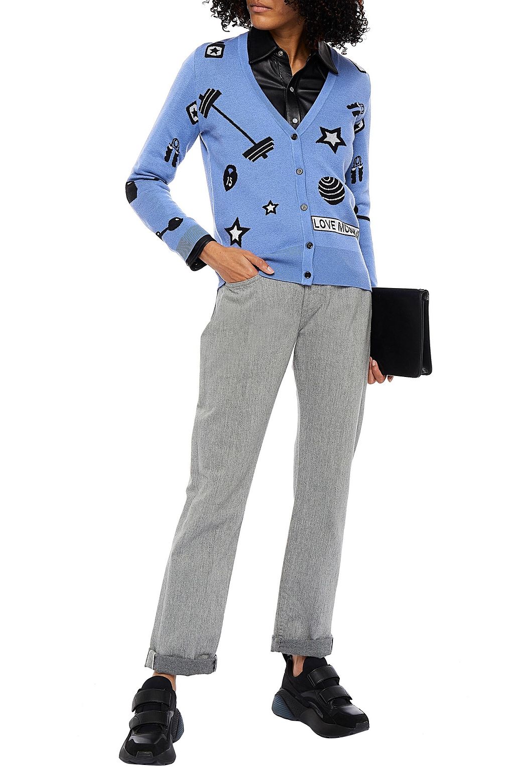 LOVE MOSCHINO Jacquard-knit cardigan