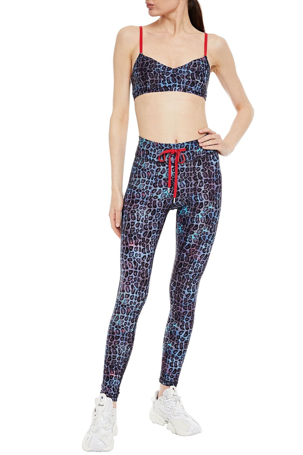 THE UPSIDE Leopard-print stretch sports bra
