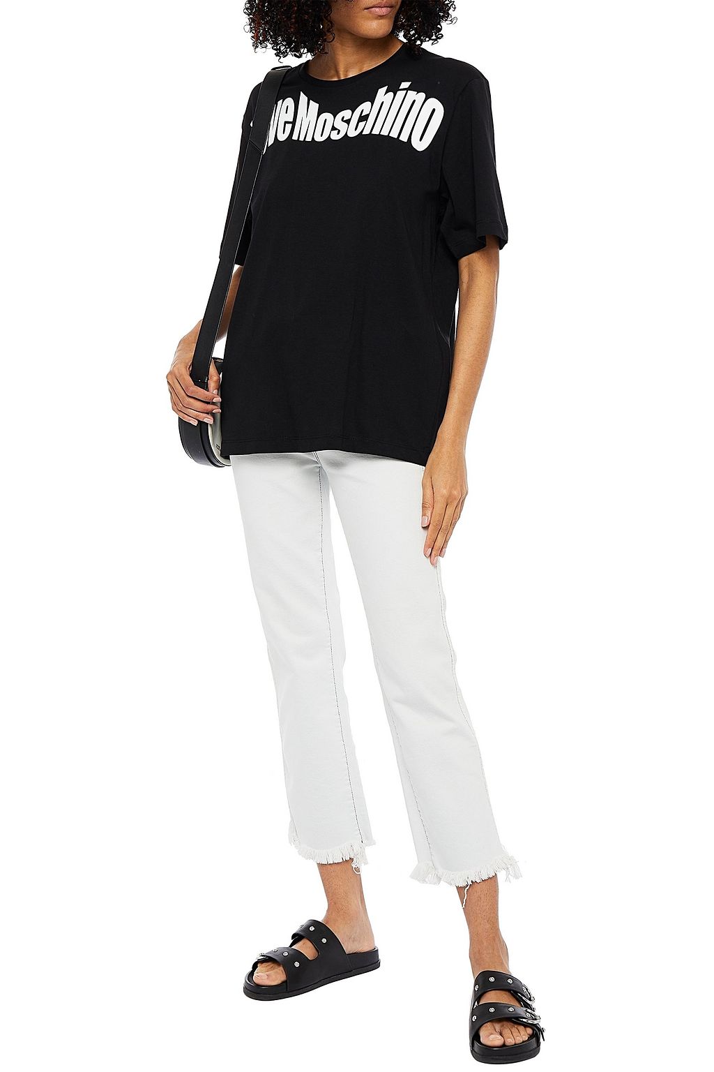 LOVE MOSCHINO Printed cotton-jersey T-shirt