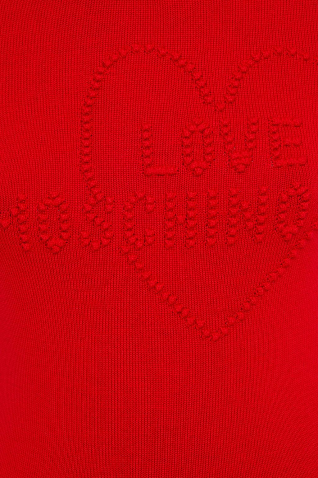 LOVE MOSCHINO Embroidered wool turtleneck sweater