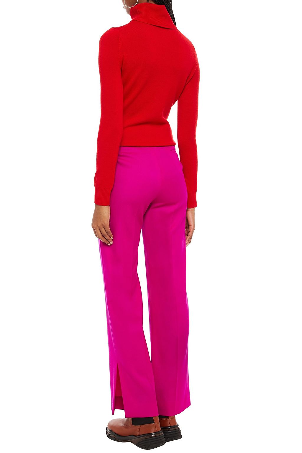 LOVE MOSCHINO Embroidered wool turtleneck sweater