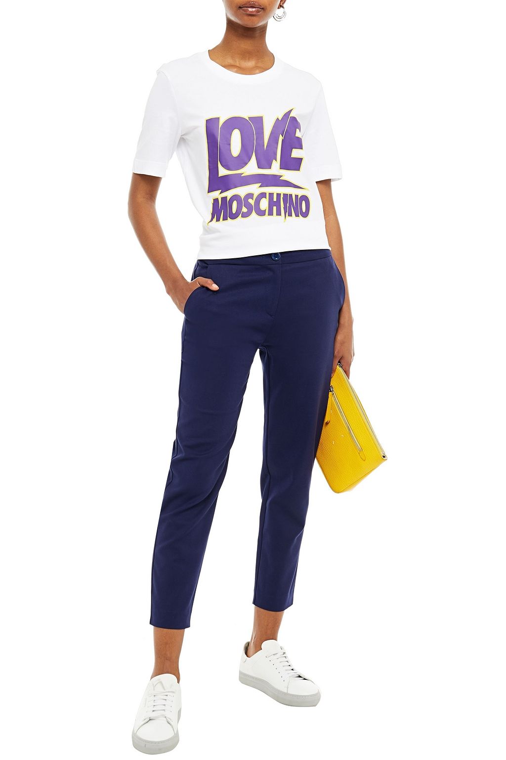 LOVE MOSCHINO Printed cotton-jersey T-shirt