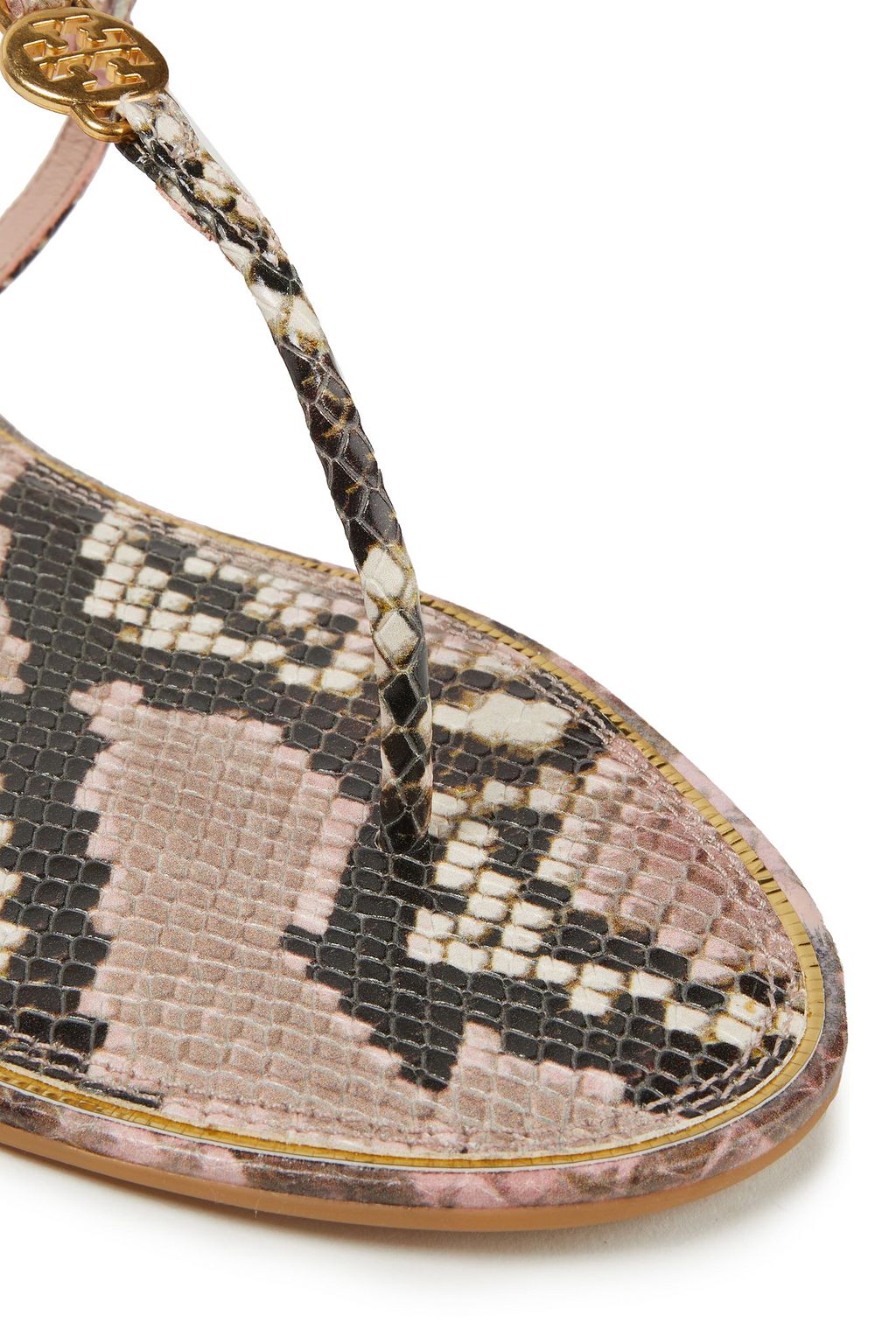 TORY BURCH Snake-effect leather sandals