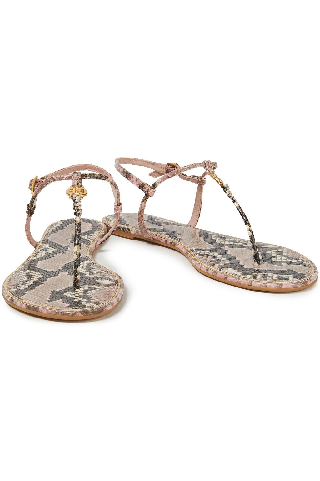 TORY BURCH Snake-effect leather sandals