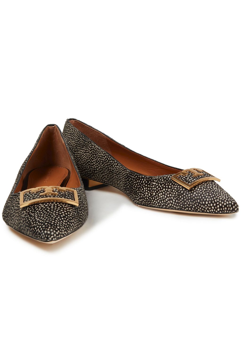 TORY BURCH Gigi embellished printed calf hair point-toe flats | Sale up to  70% off | THE OUTNET