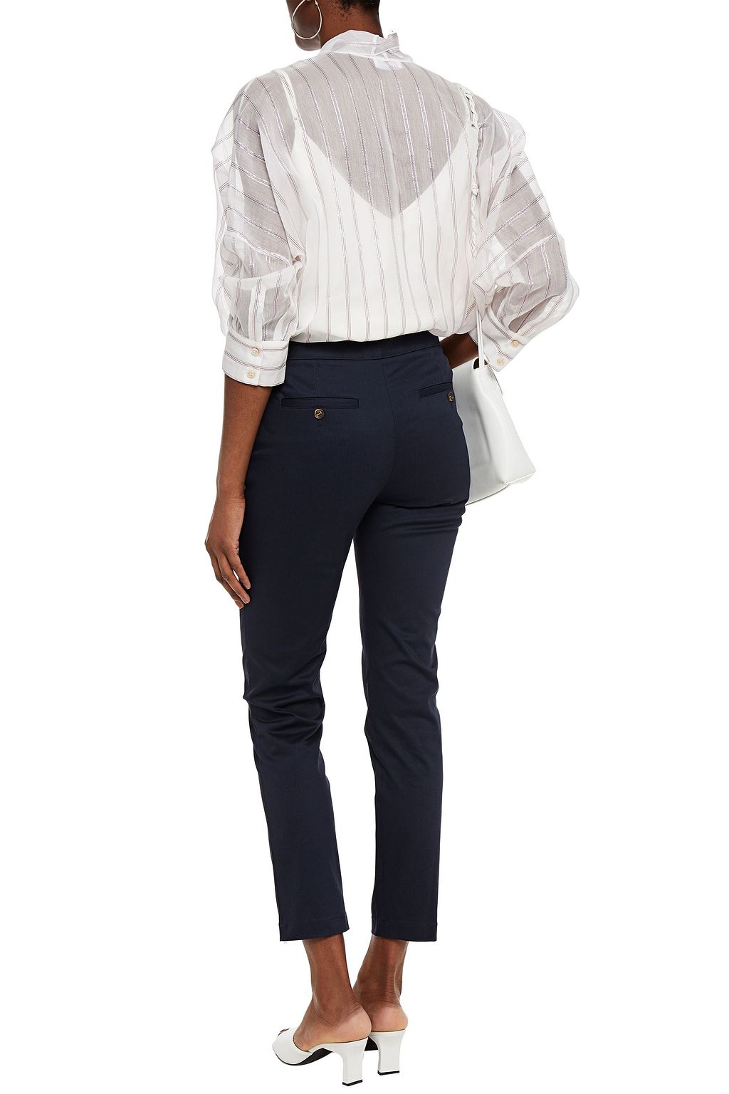 REDVALENTINO Stretch-cotton twill tapered pants