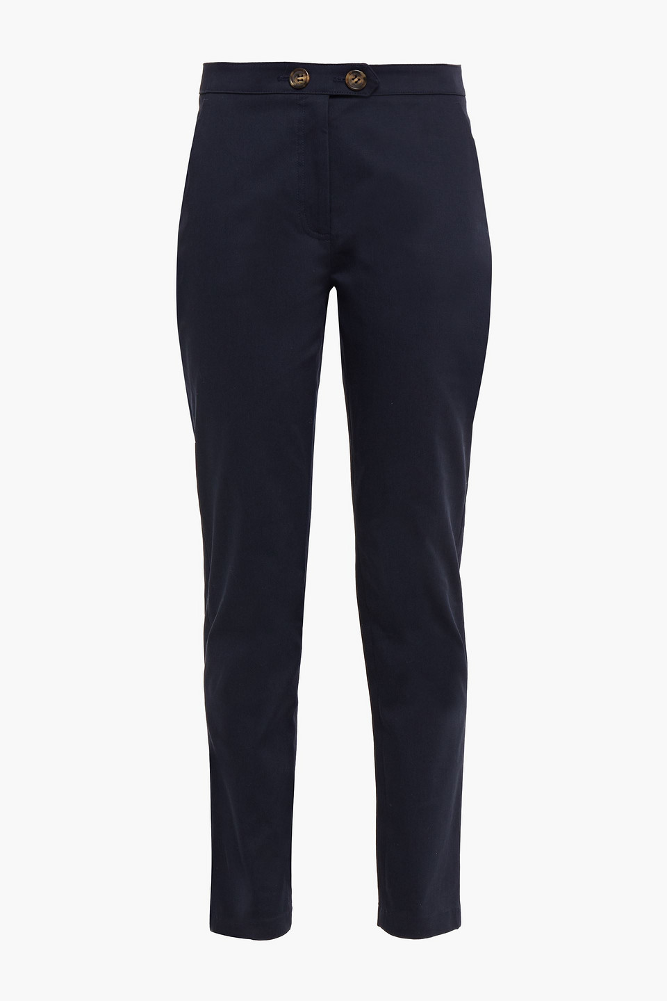 Redvalentino Woman Stretch-cotton Twill Tapered Pants Navy Size 44