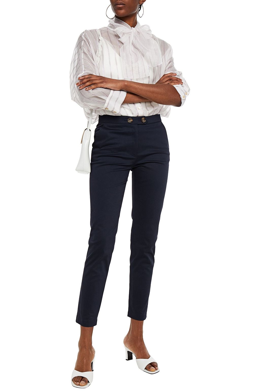 REDVALENTINO Stretch-cotton twill tapered pants