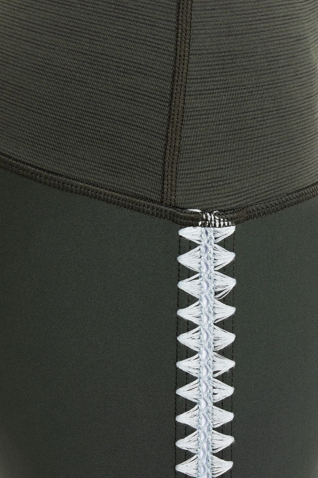 THE UPSIDE Embroidered stretch-leggings
