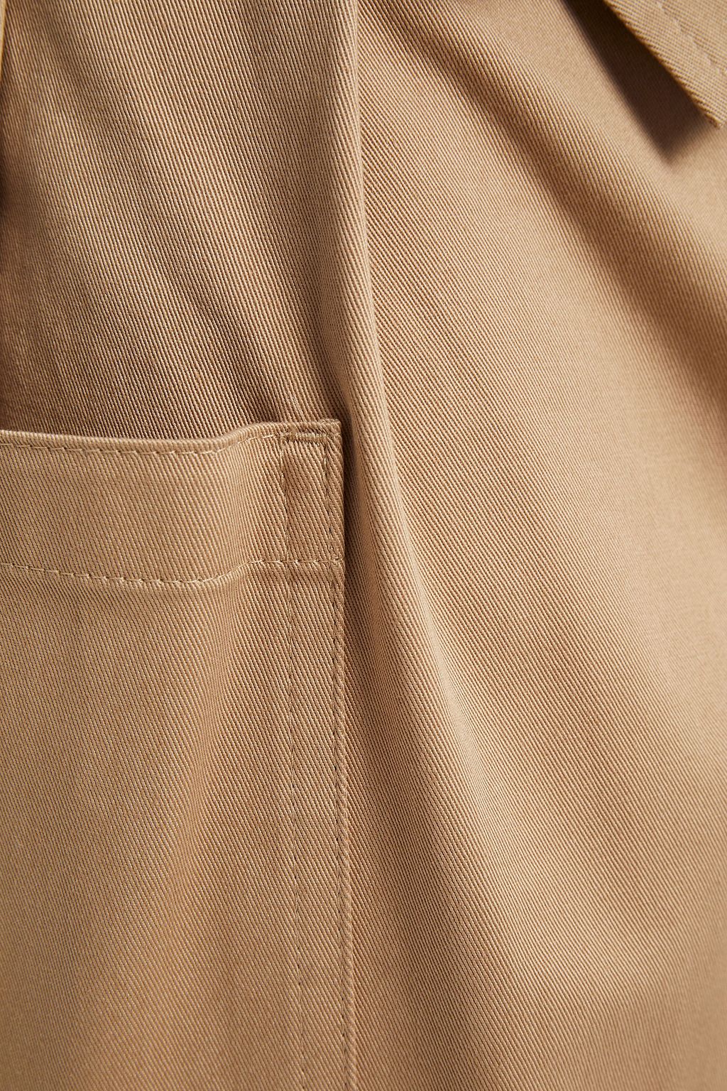 REDVALENTINO Pleated stretch-cotton twill tapered pants