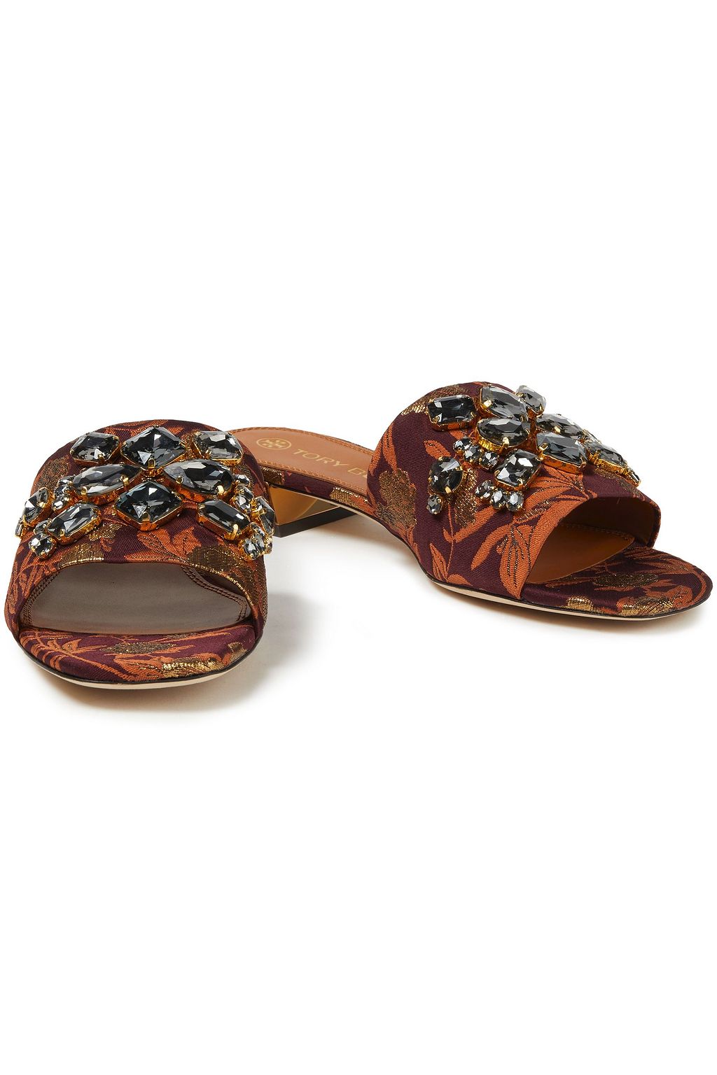 TORY BURCH Embellished brocade mules | Sale up to 70% off | THE OUTNET