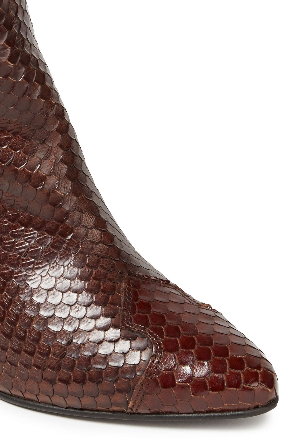GESTUZ Snake-effect leather boots