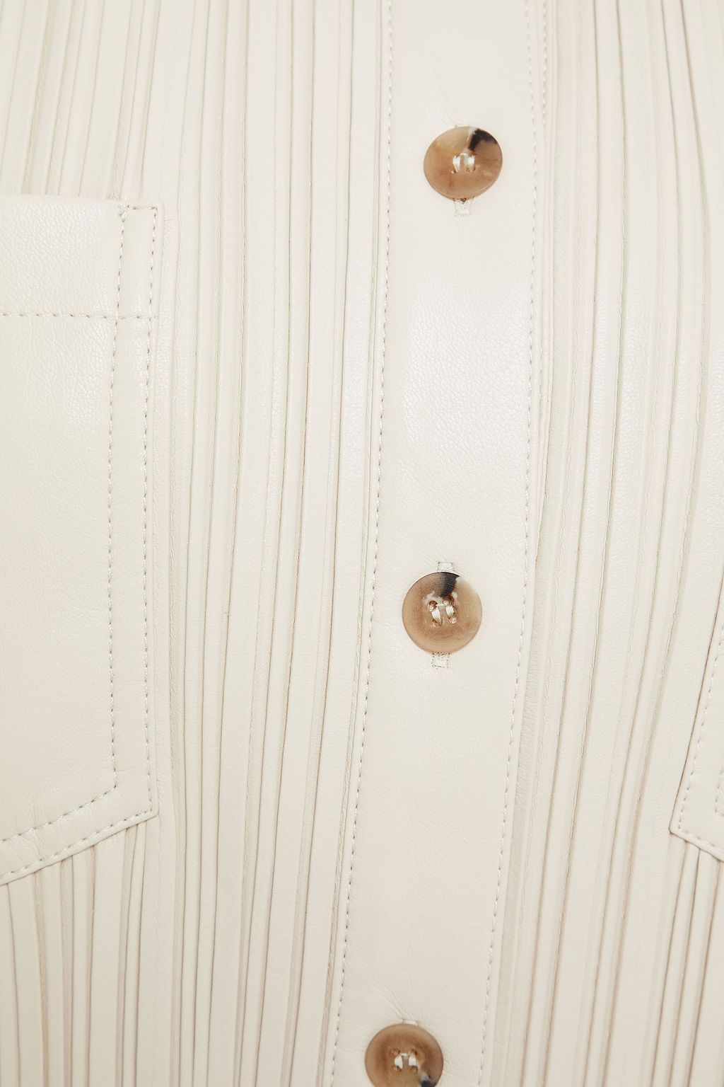 NANUSHKA Blaine pleated faux leather shirt