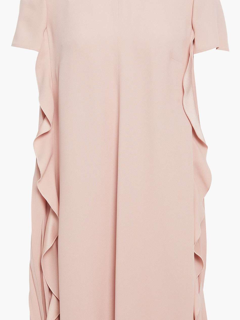ruffled satin-crepe mini dress