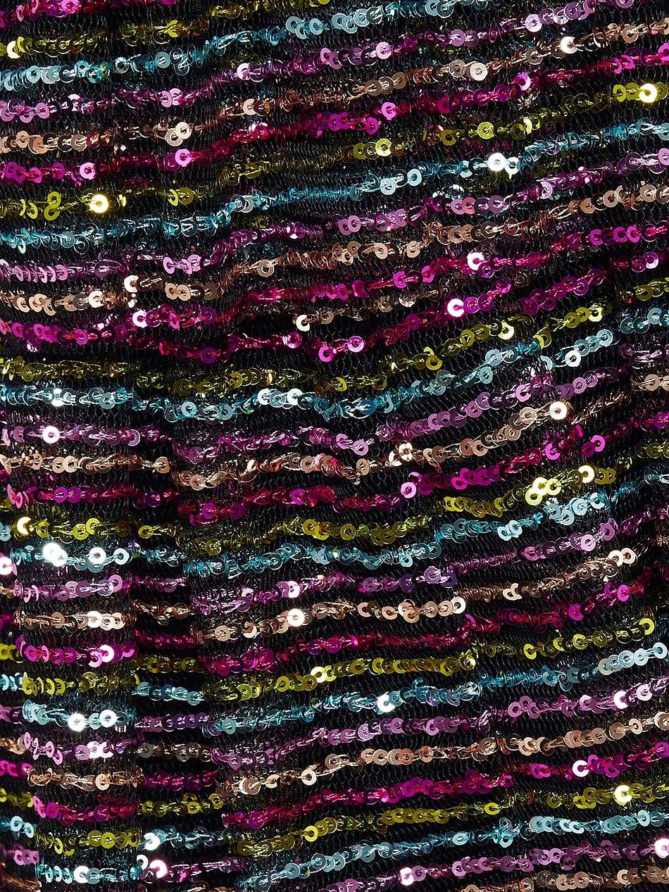 tiered sequined tulle mini dress