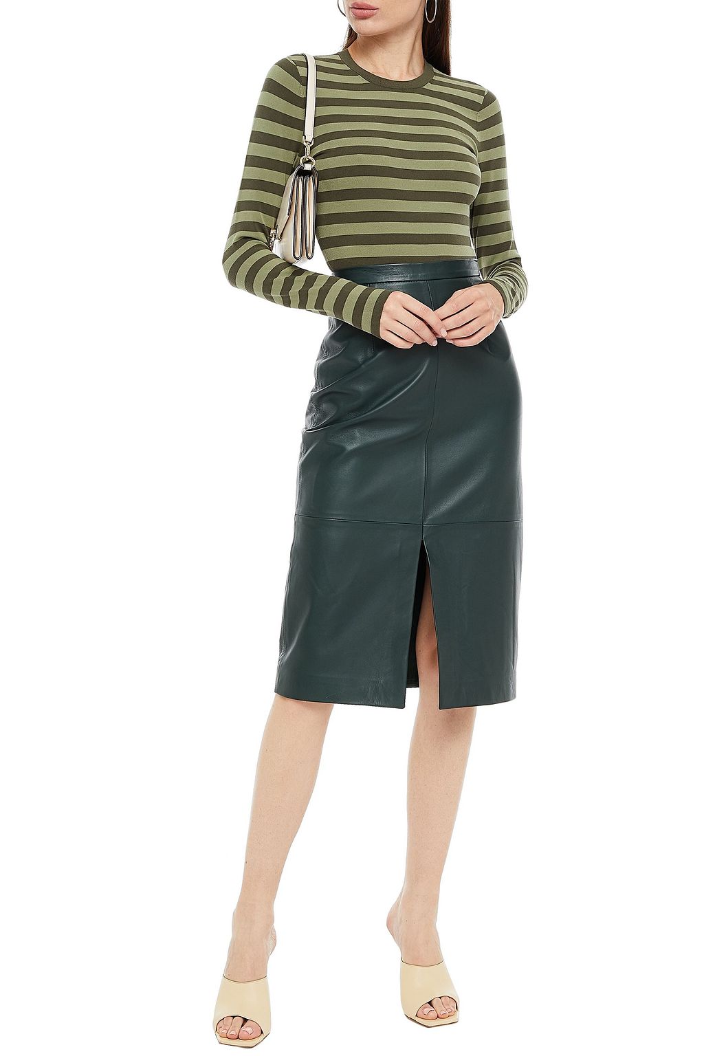 MICHAEL KORS COLLECTION Striped jersey bodysuit