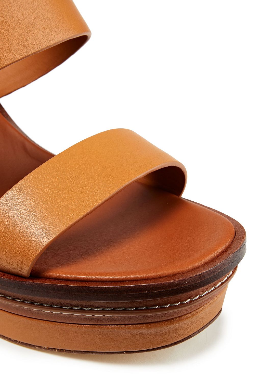 TORY BURCH Selby two-tone leather wedge sandals