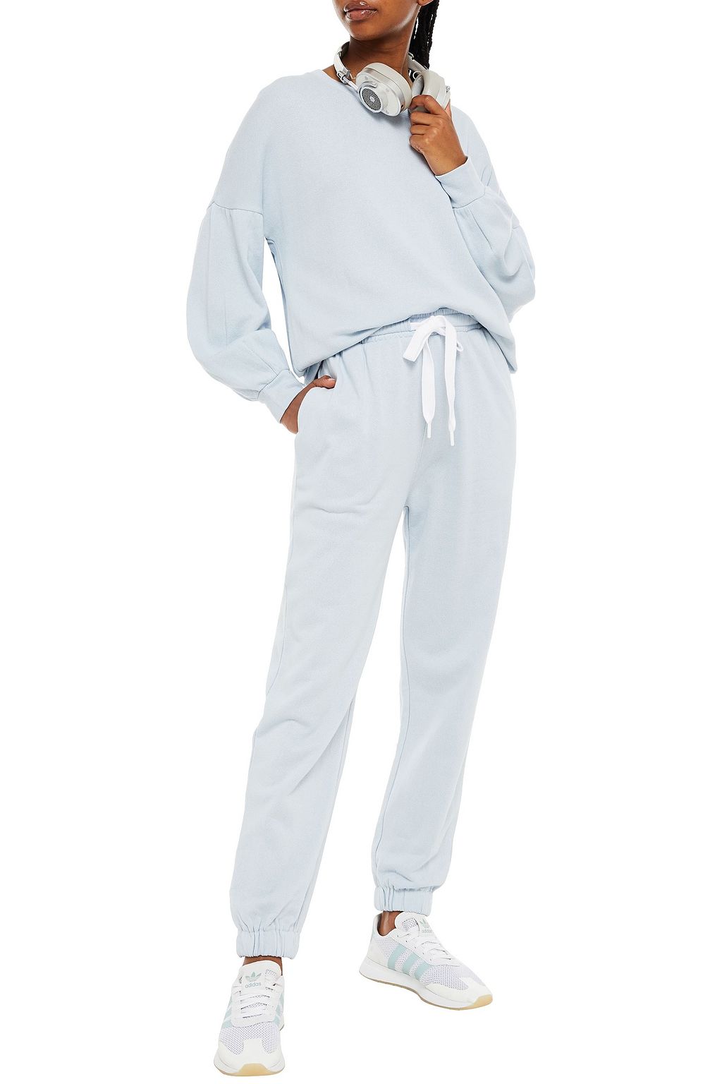 THE UPSIDE Major French cotton-terry track pants