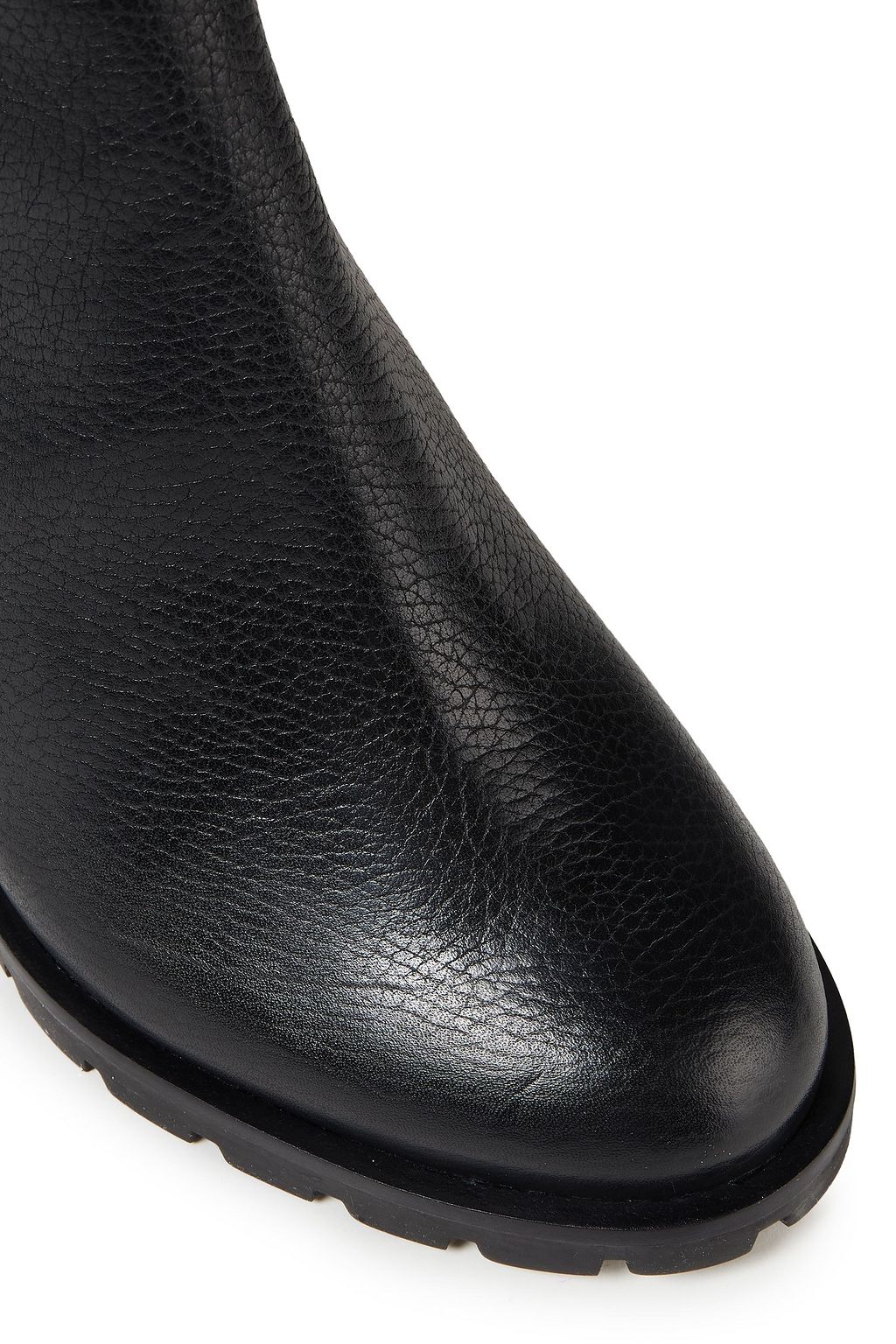 TORY BURCH Pebbled-leather ankle boots