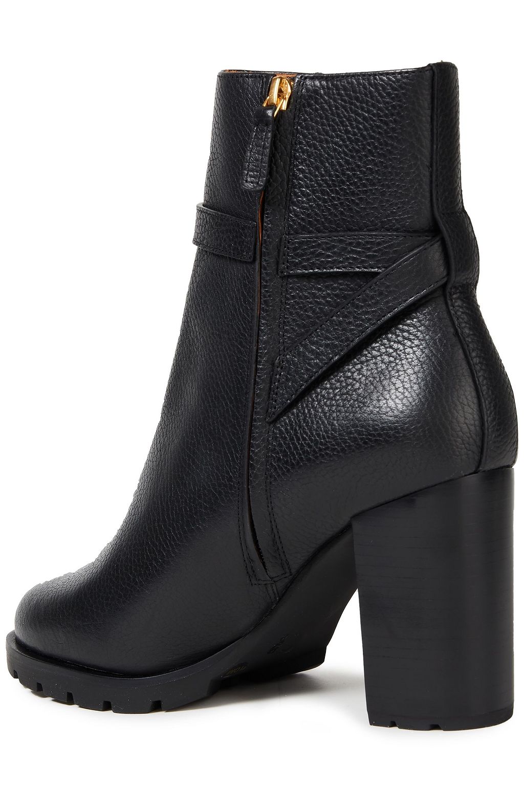 TORY BURCH Pebbled-leather ankle boots