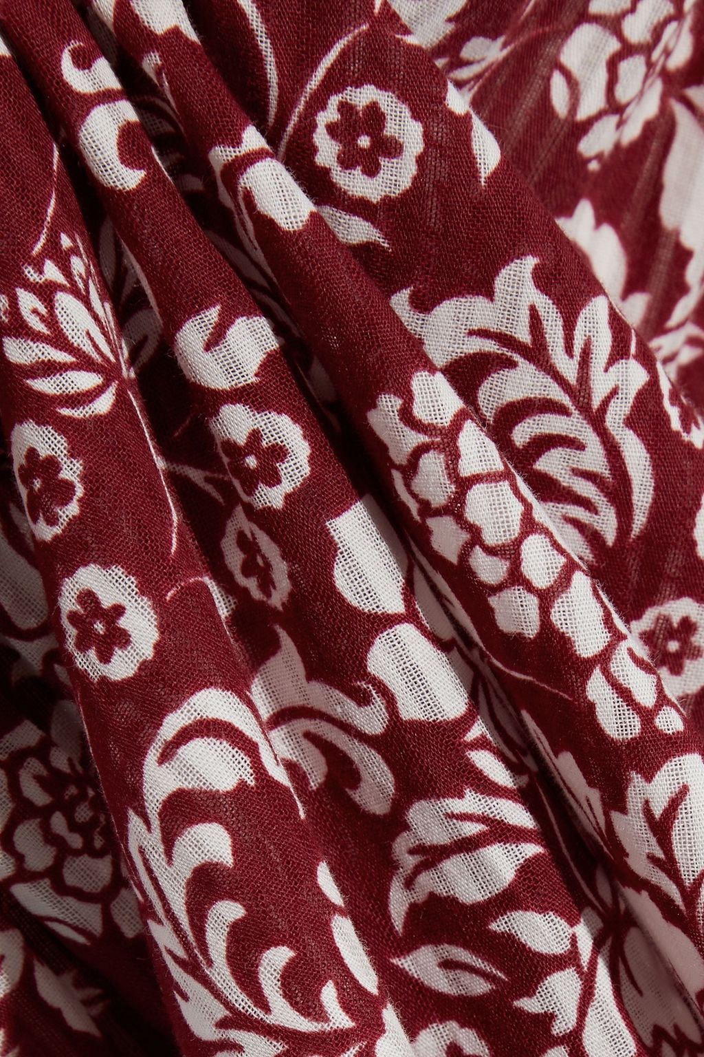 SEE BY CHLOÉ Gathered floral-print cotton-jacquard mini skirt
