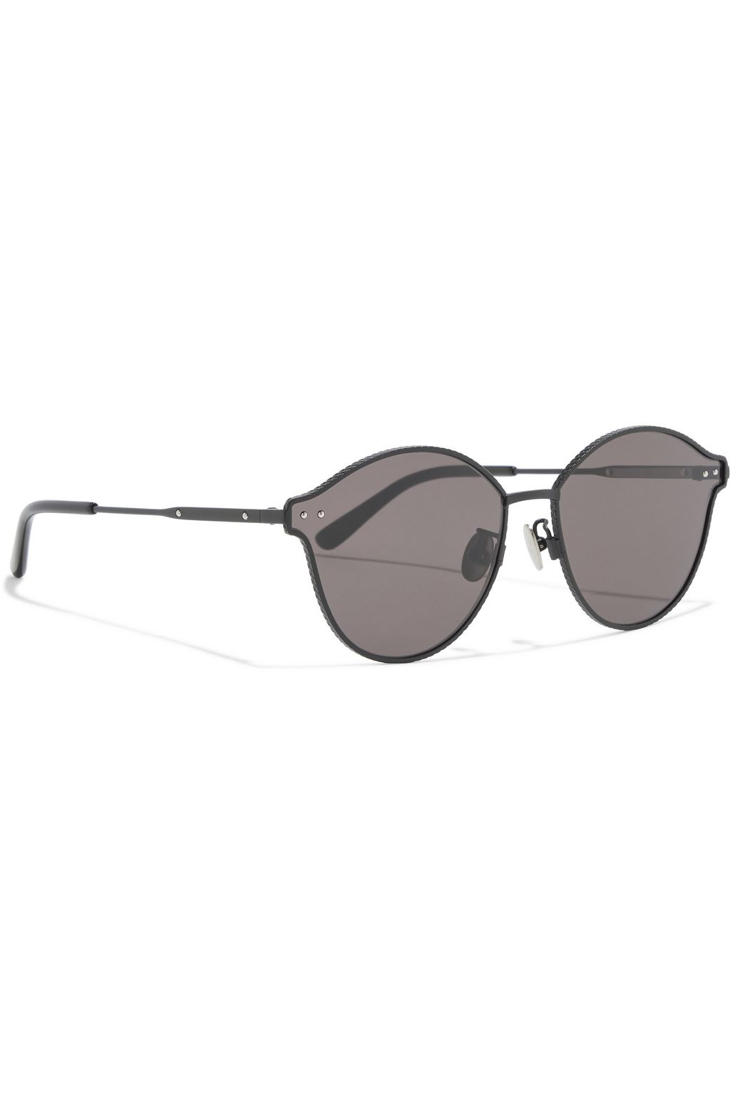 BOTTEGA VENETA Cat-eye coated metal sunglasses