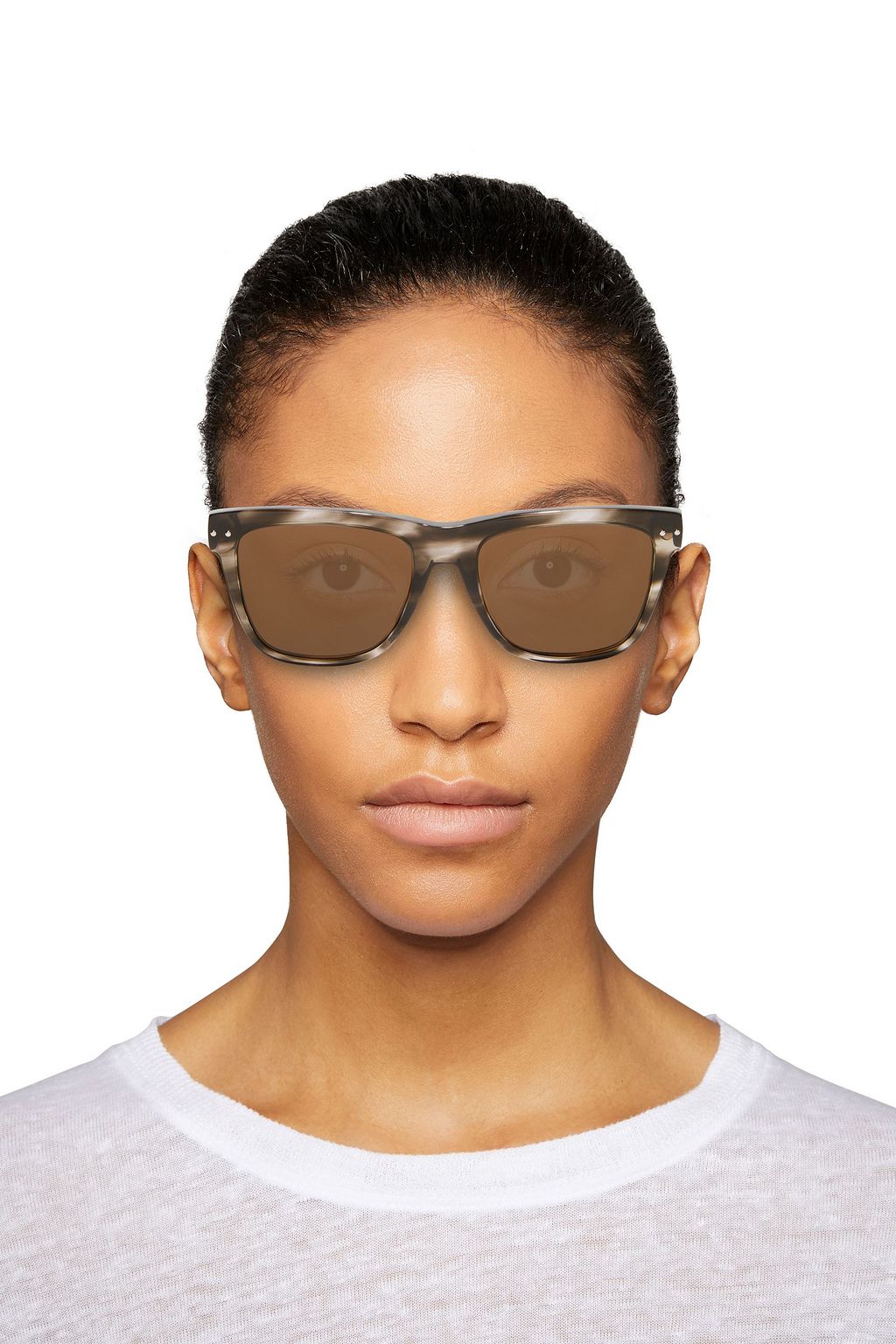 BOTTEGA VENETA D-frame marbled acetate sunglasses