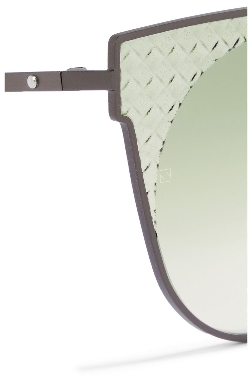BOTTEGA VENETA Butterfly-frame gunmetal-tone and printed acetate sunglasses