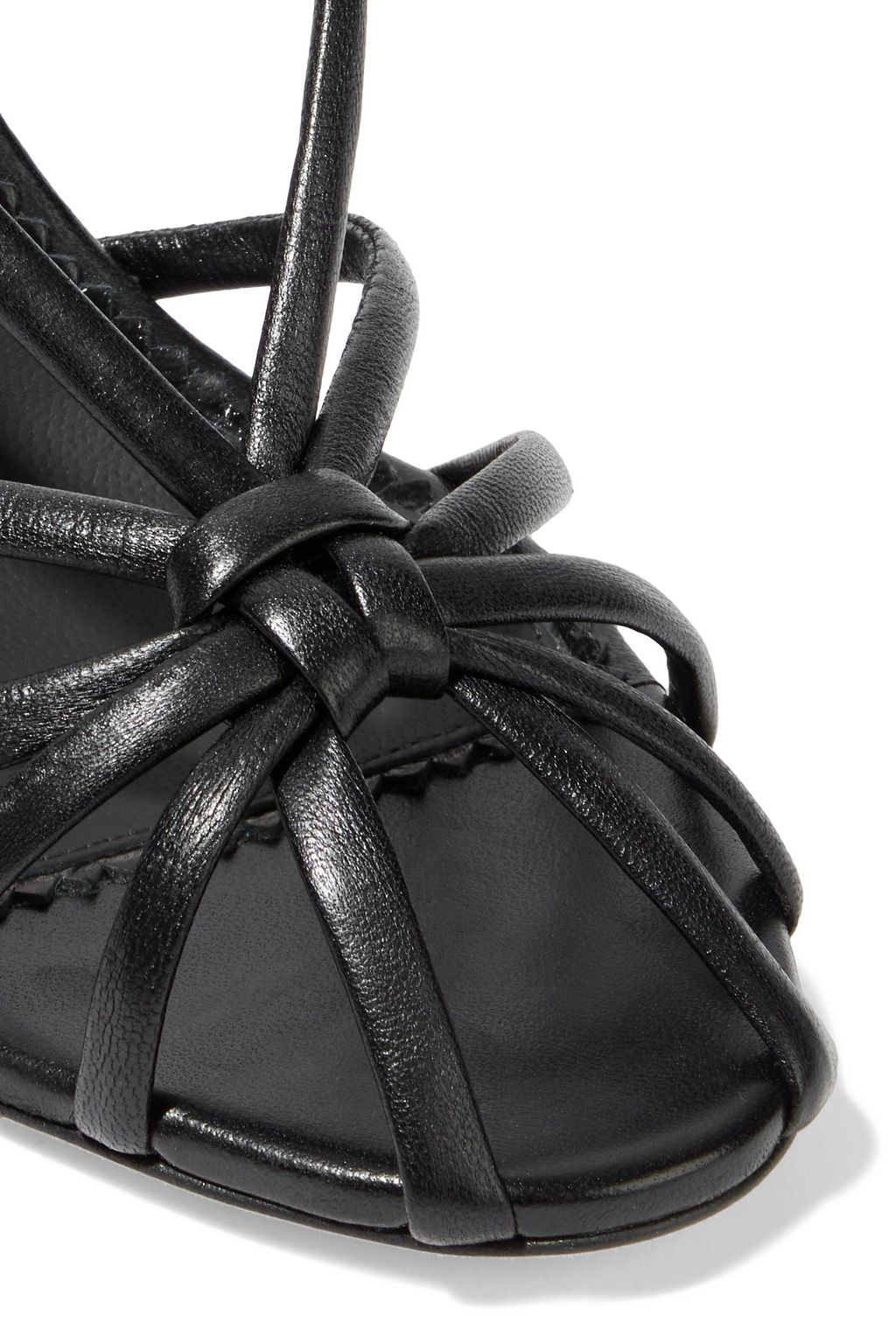 VICTORIA BECKHAM Brigitte knotted leather slingback sandals