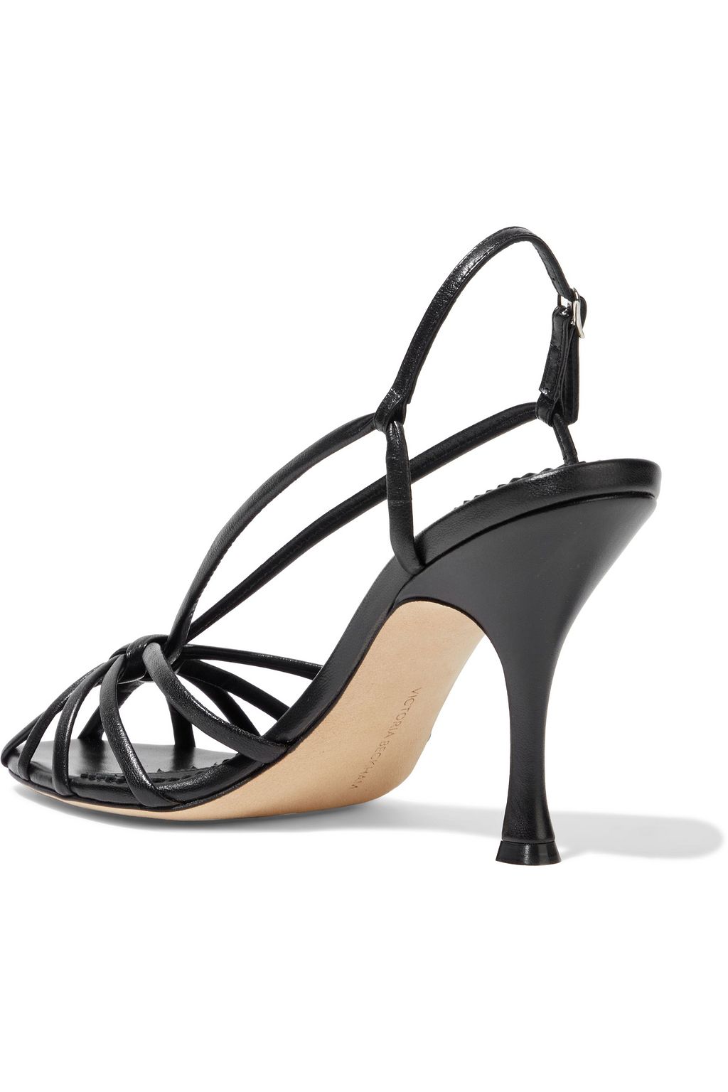 VICTORIA BECKHAM Brigitte knotted leather slingback sandals