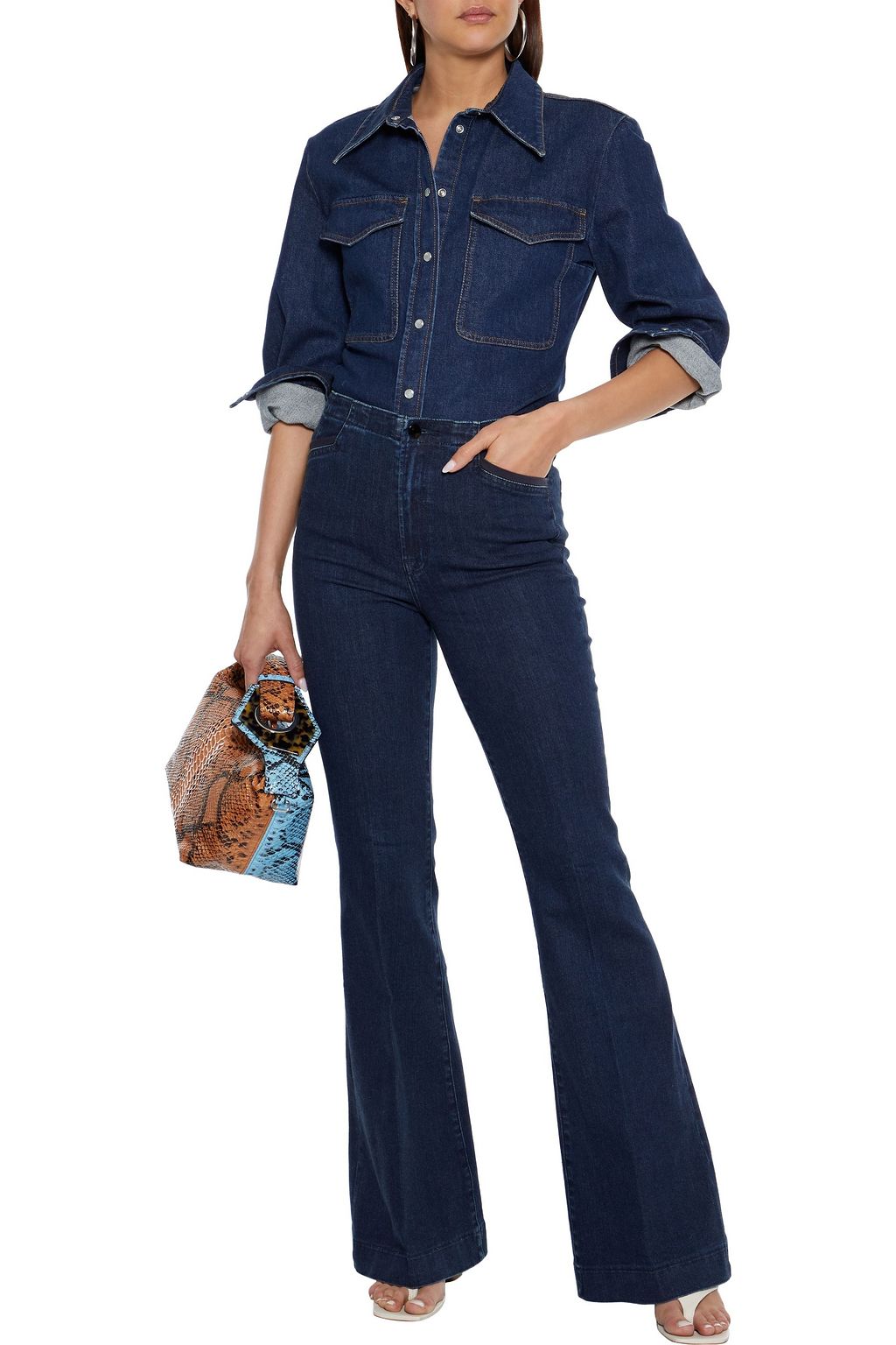 J BRAND Darted high-rise flared jeans
