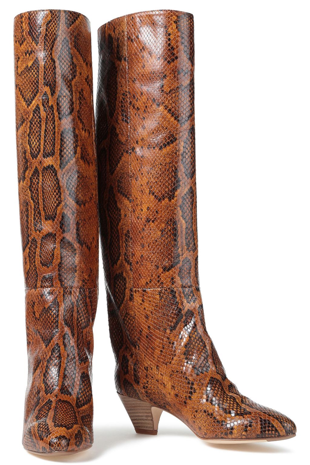 MIISTA Katerina snake-effect leather boots