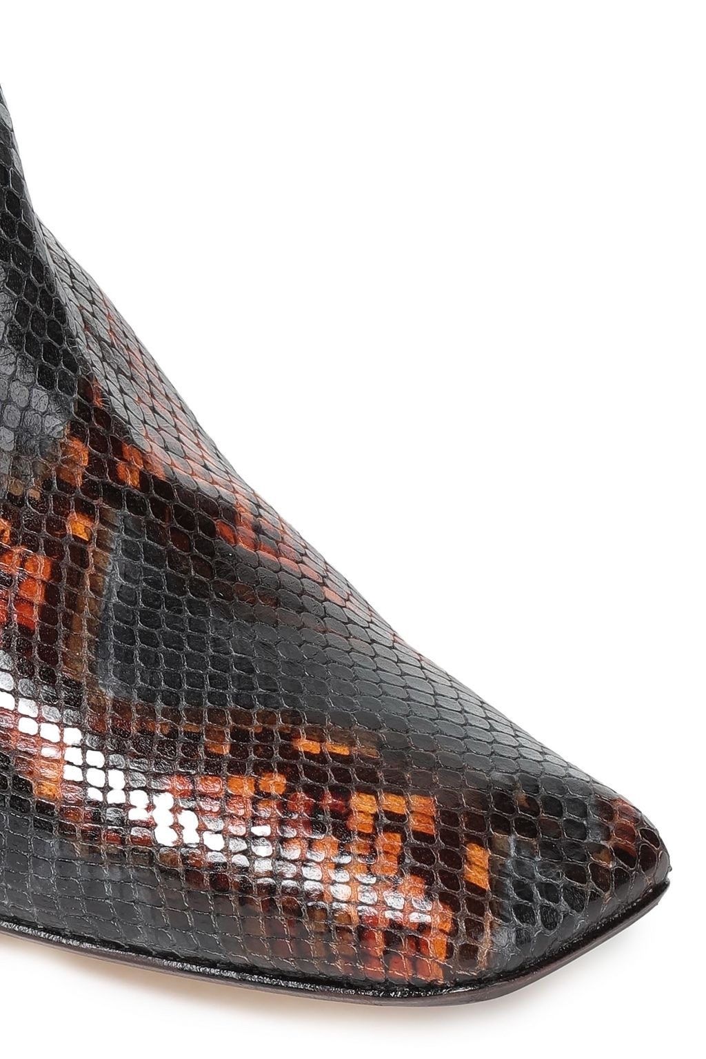 MIISTA Beta snake-effect leather ankle boots