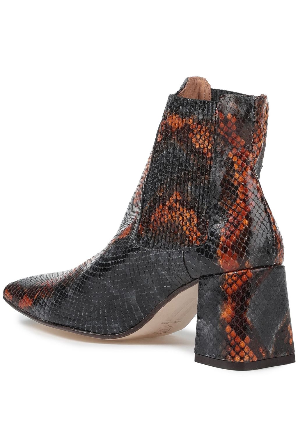 MIISTA Beta snake-effect leather ankle boots