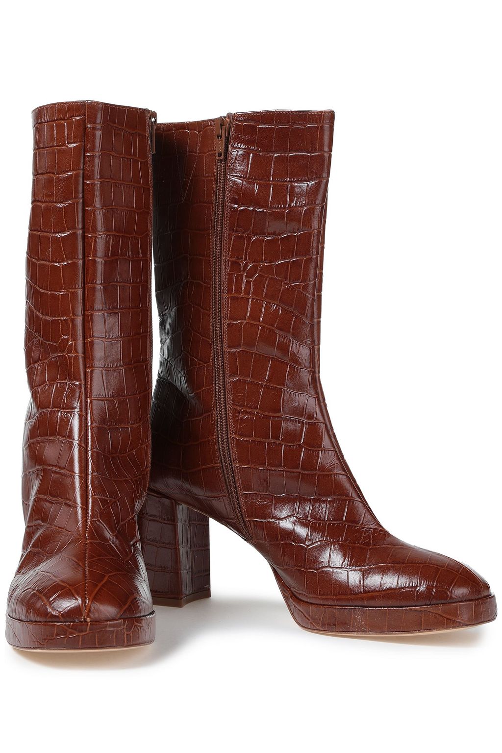 MIISTA Carlota croc-effect leather boots