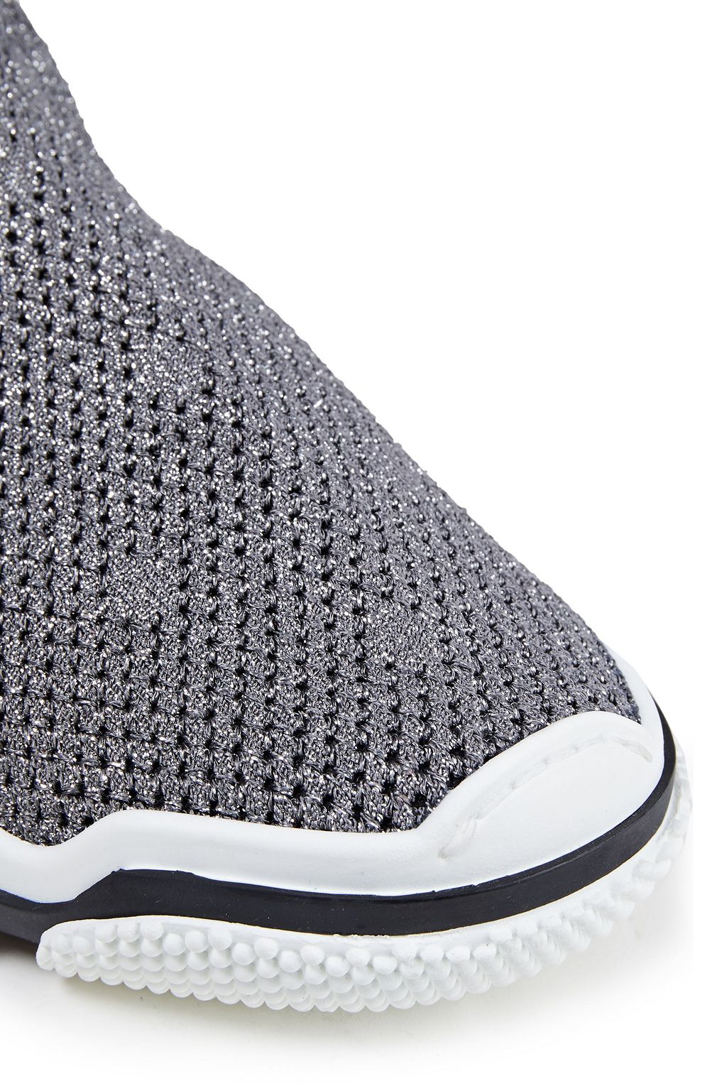 RED(V) Stretch-knit high-top sneakers