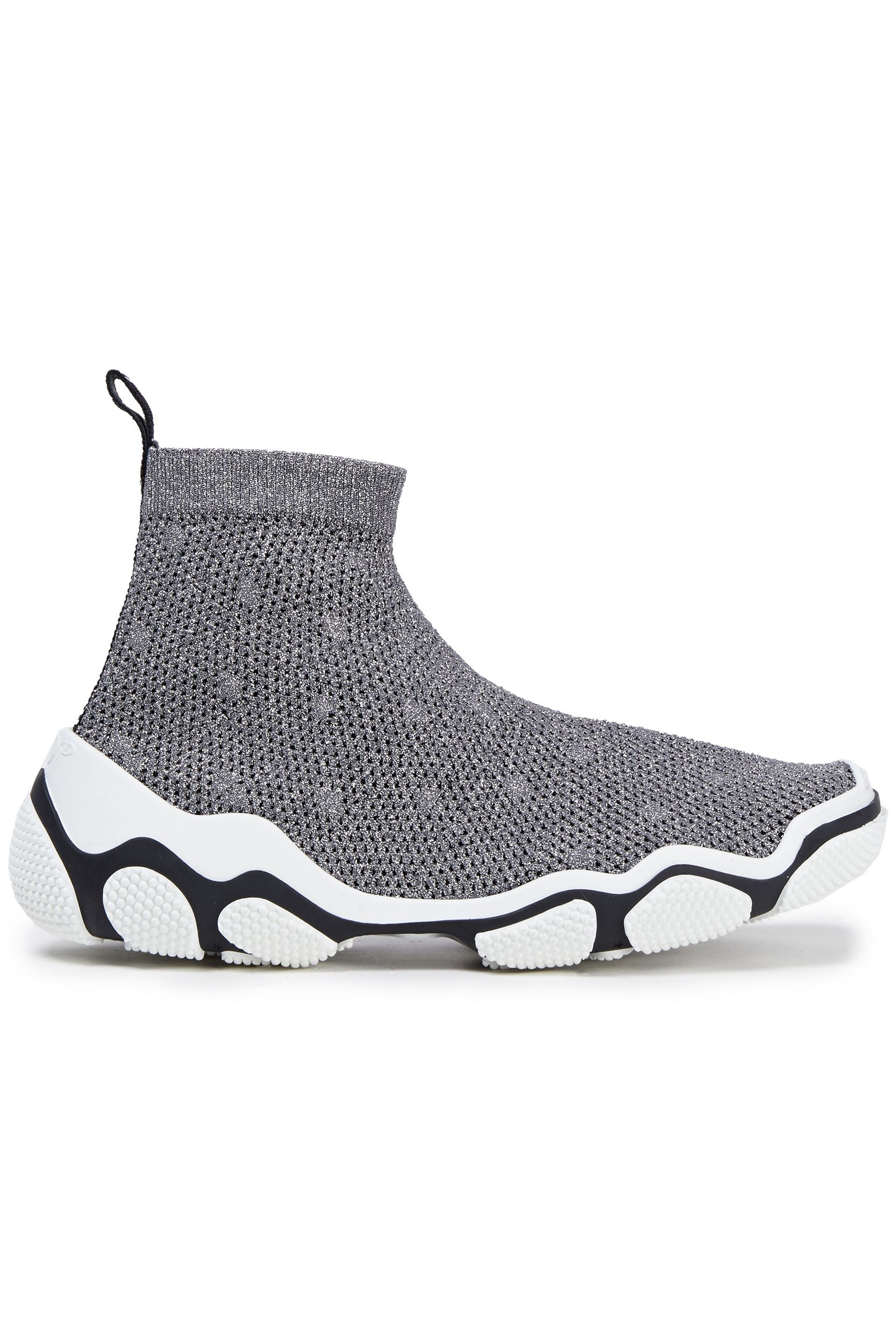 RED(V) Metallic mesh high-top sneakers