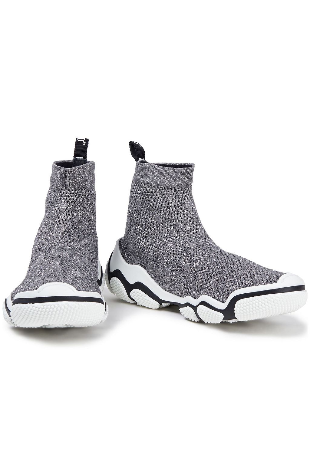 RED(V) Stretch-knit high-top sneakers
