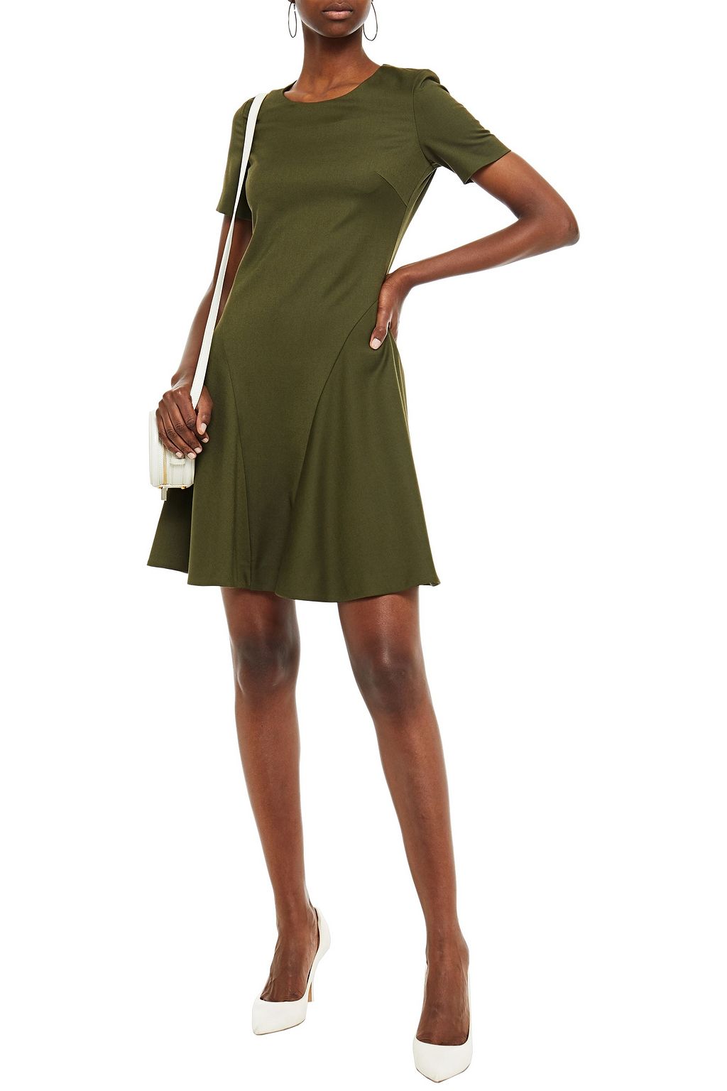 BOUTIQUE MOSCHINO Flared twill mini dress