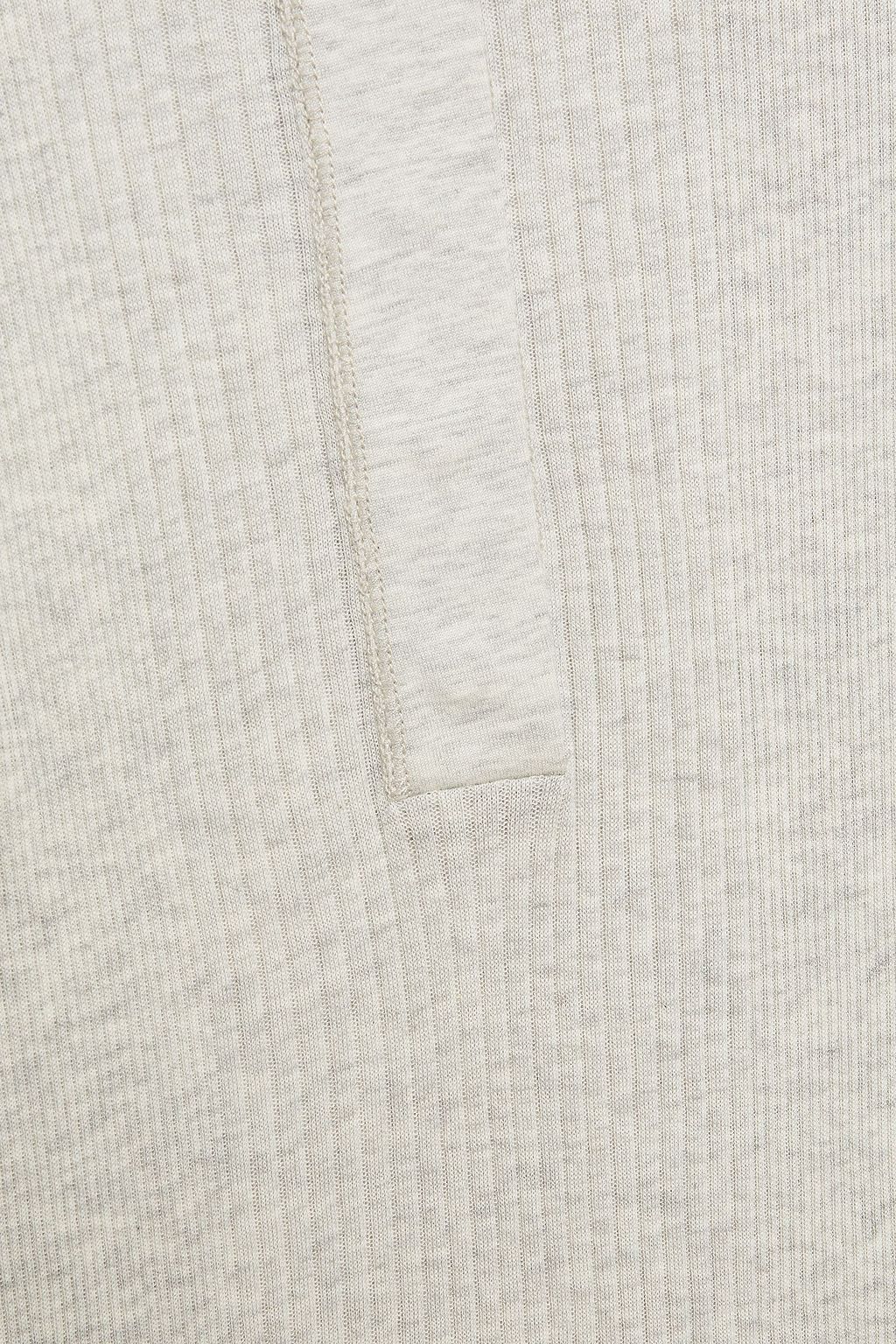 LOULOU STUDIO Arro ribbed mélange cotton-jersey bodysuit
